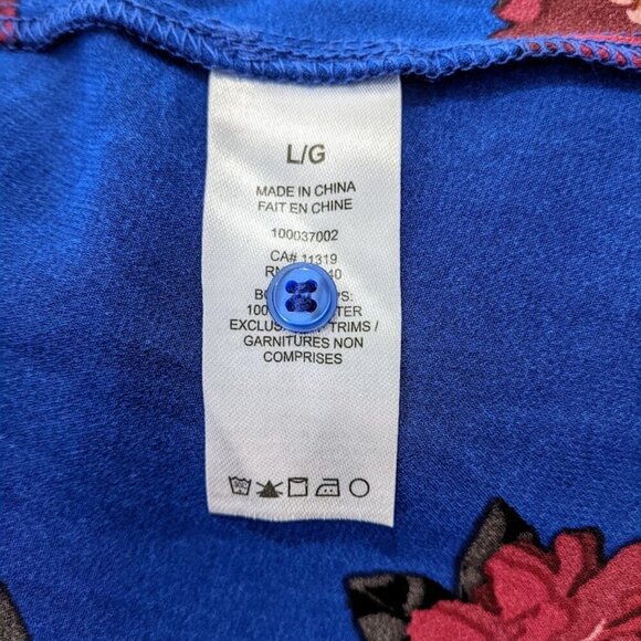 Dynamite Women's Floral Sheer Peplum Blouse | Size L - Picture 8 of 9